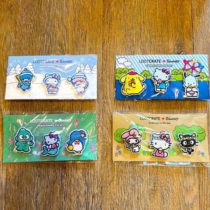 Hello Kitty and Friends Embroidered Pin Set - Brand New and Sealed In Package!